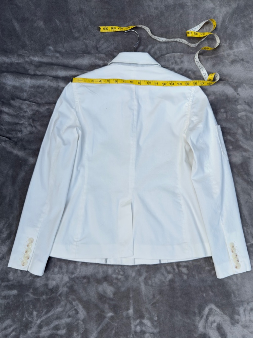 Anthropologie White Cotton Blazer Jacket - Picture 8 of 14